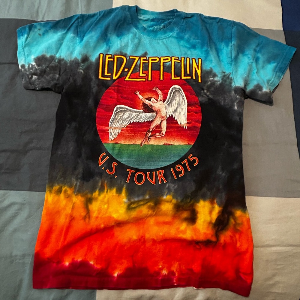 Led Zeppelin Tie-Dye 70s Bohemian Tour Retro Tee Shirt